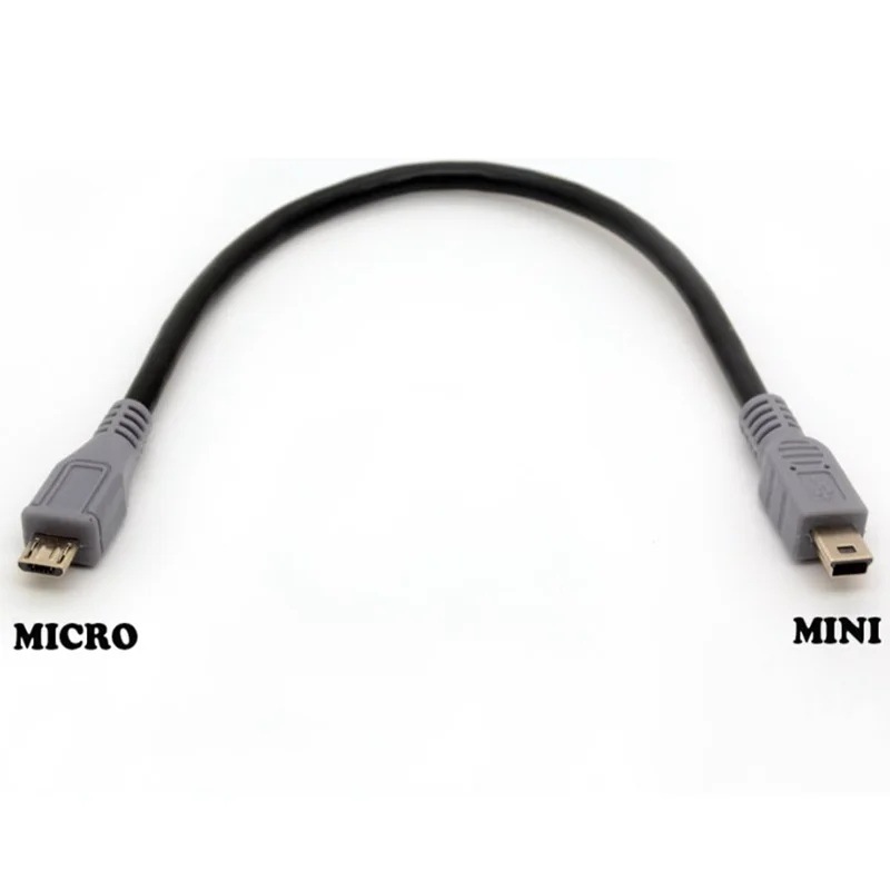 OTG Adapter Lead Data Cable For Charging And Transferring Data Type C 3.1 Male To Mini micro USB 5 Pin B Male Plug Converter