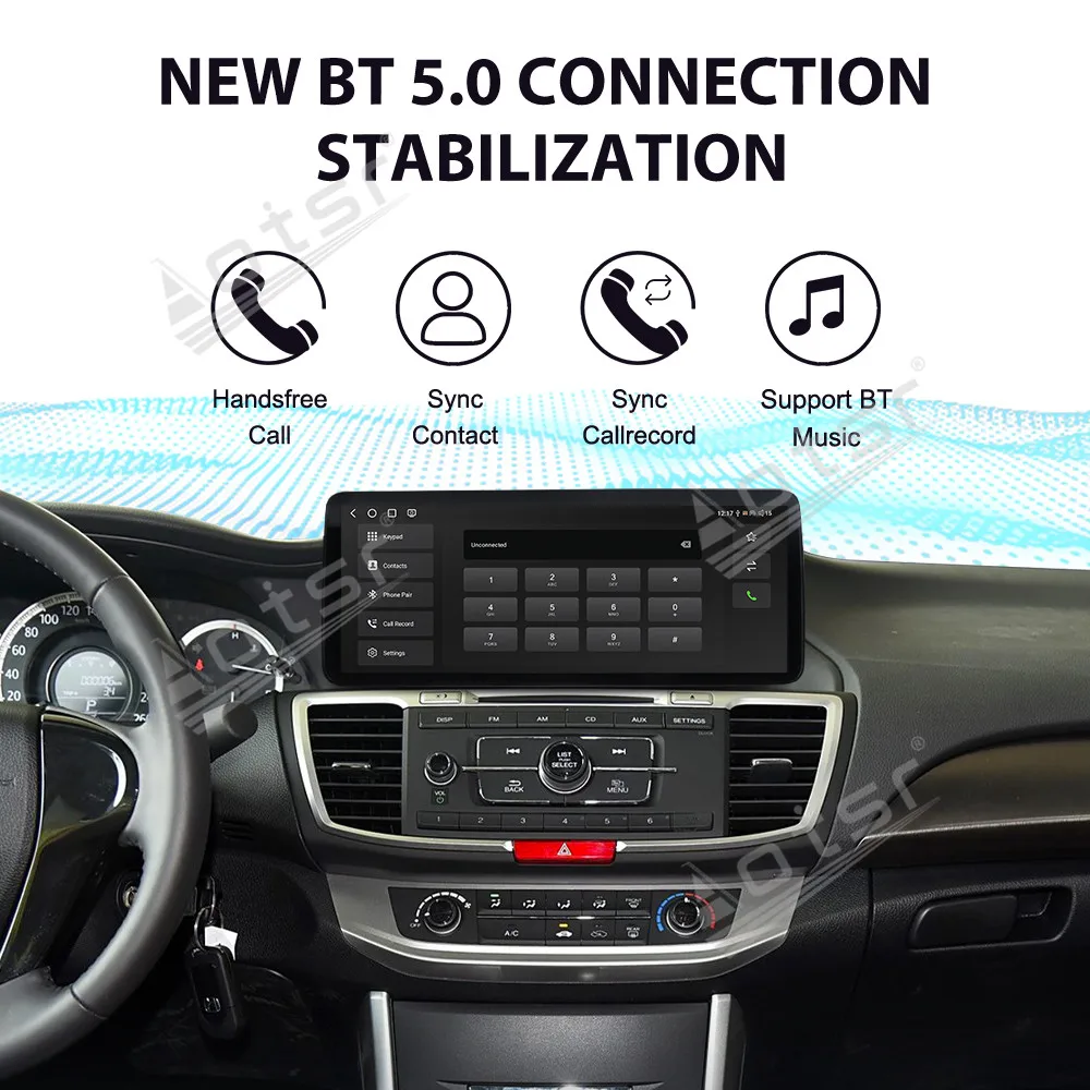 

Android 13 Car Media 12.3 Carplay Radio For Honda Accord 9 2014-2017 Car GPS Navigation Auto Stereo Multimedia Player Head Unit