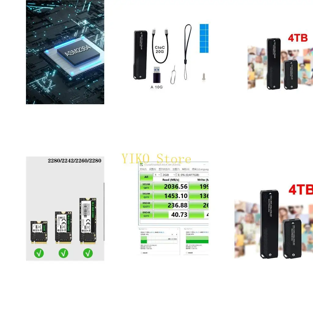 

K32C Tool NVMe M.2 Hard Drive Enclosures for Easy Storage Expansion PH802-2364
