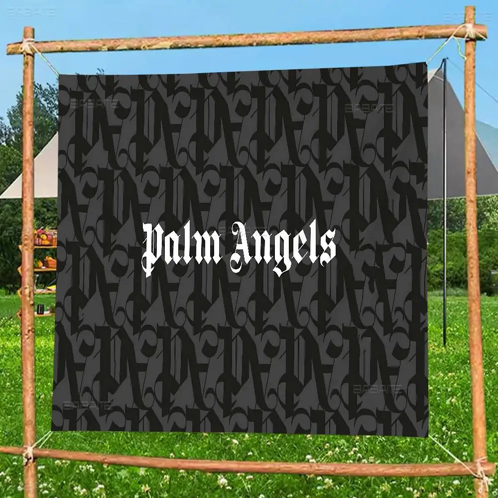 Fashion P-Palm Angels Brand Small Size Cheerleading Banner Hand Pulled Flag Outdoor Atmosphere Flags