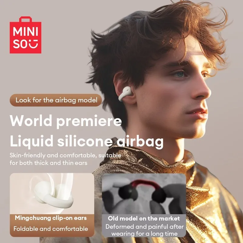 MINISO-MCT12 Auscultadores impermeáveis sem fio, redução de ruído Earbuds com microfone, Touch Control, True, Long Endurance, escolha