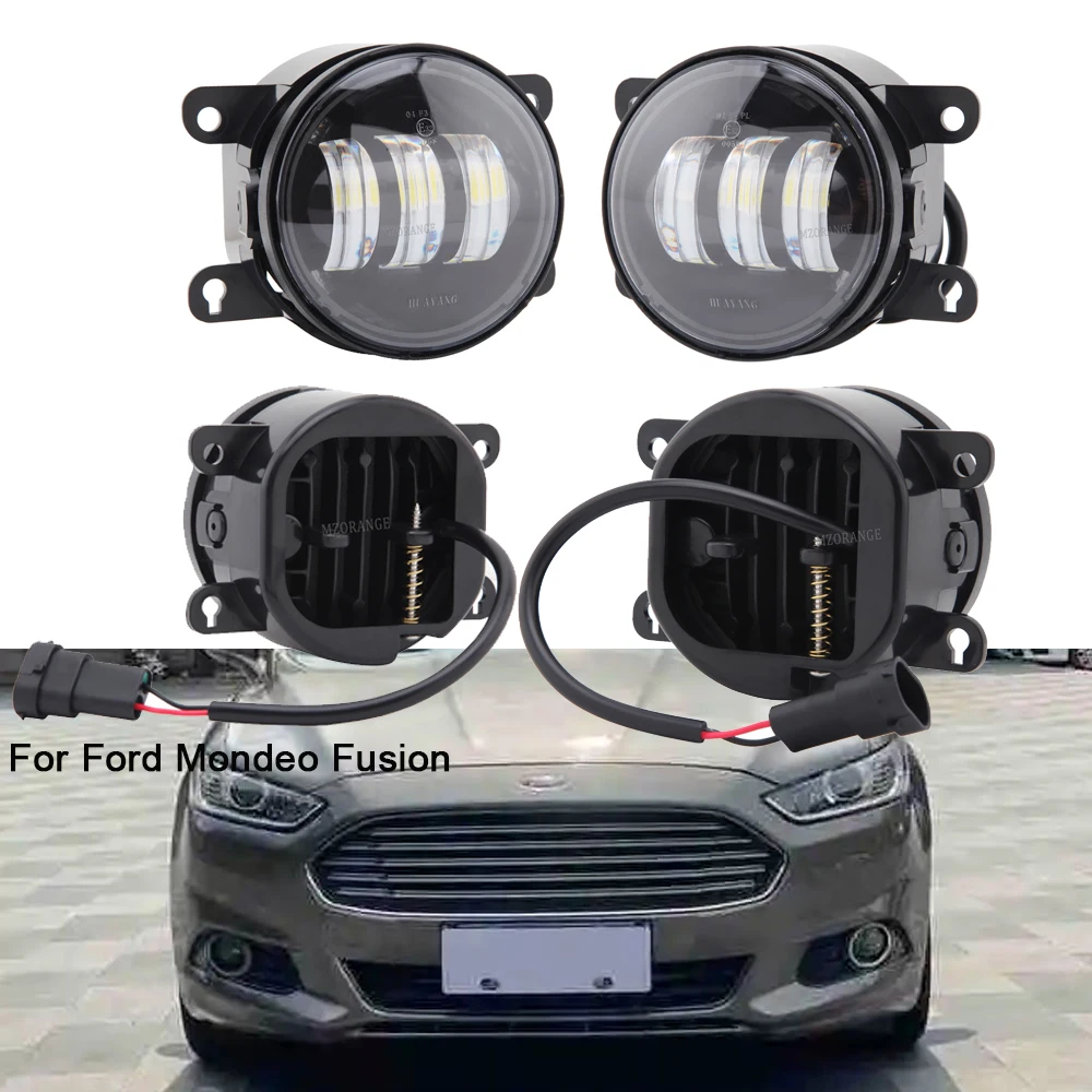 For Ford Fusion 2013 2014 2015 2016 Fog Light Front Bumper LED Fog Lamp DRL White Headlights Part Car accessories 30W 4000LM