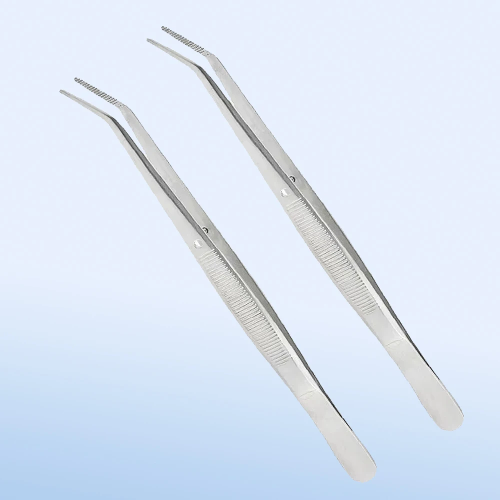 

Stainless Steel Dental Cotton Tweezers Filling Clip for Cotton Roll Placement Nail Art and Medical Surgical Use