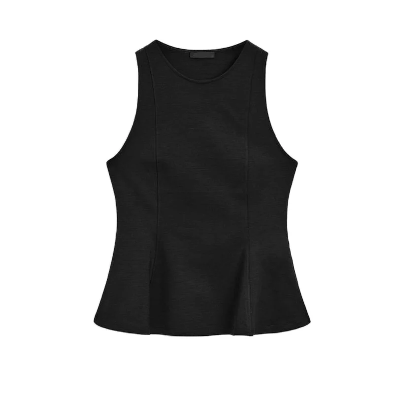 

Slimming Waist T-irt Simple Sle Summer Women's Faion Top Svel round Ne Pure Color Commute Sle Polyester Fiber
