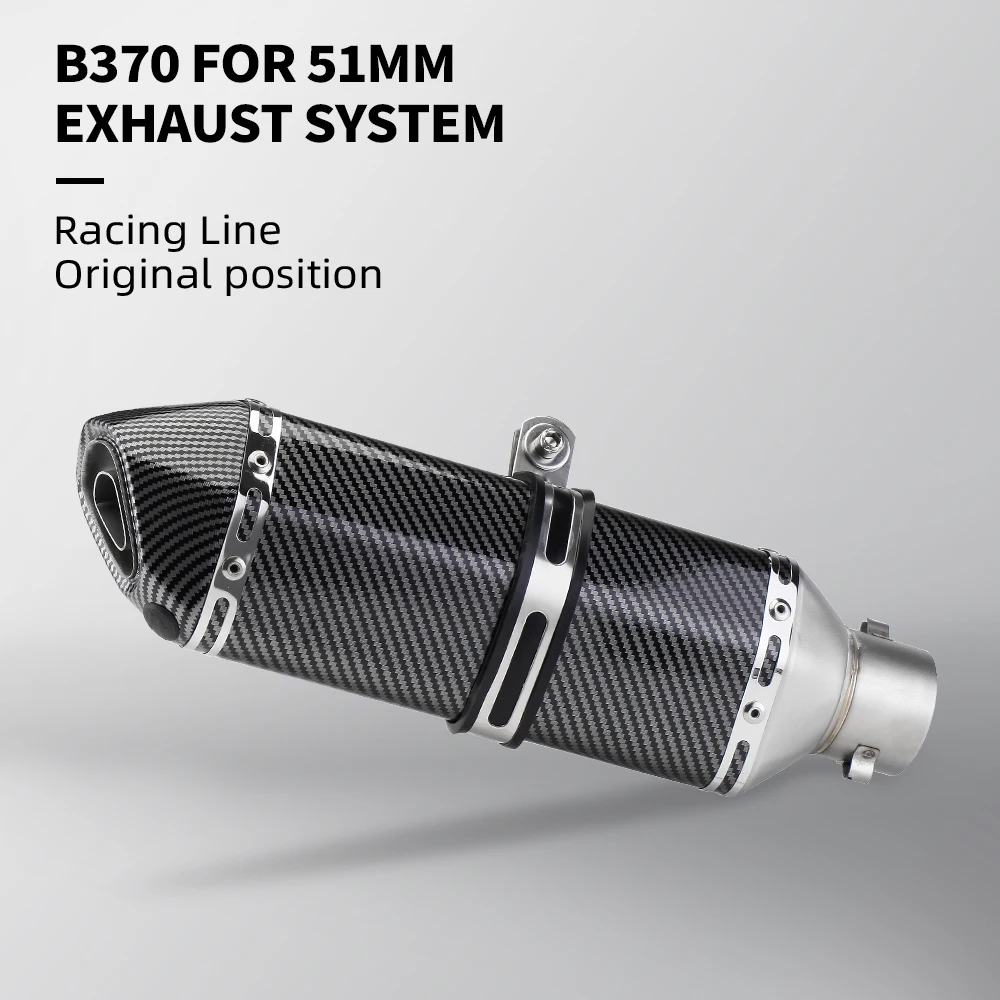 

Universal Motorcycle Exhaust Pipe Muffler Outlet Escape Silencer Tube 370mm long multiple colors 51mm caliber