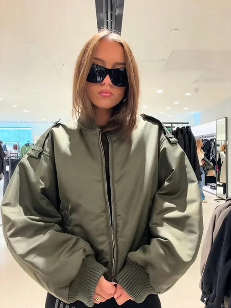 Trendy Timeless Flight Jacket Chic Vintage Unisex Fashionable Women Coats City Daily Spring Autumn Female Outerwear