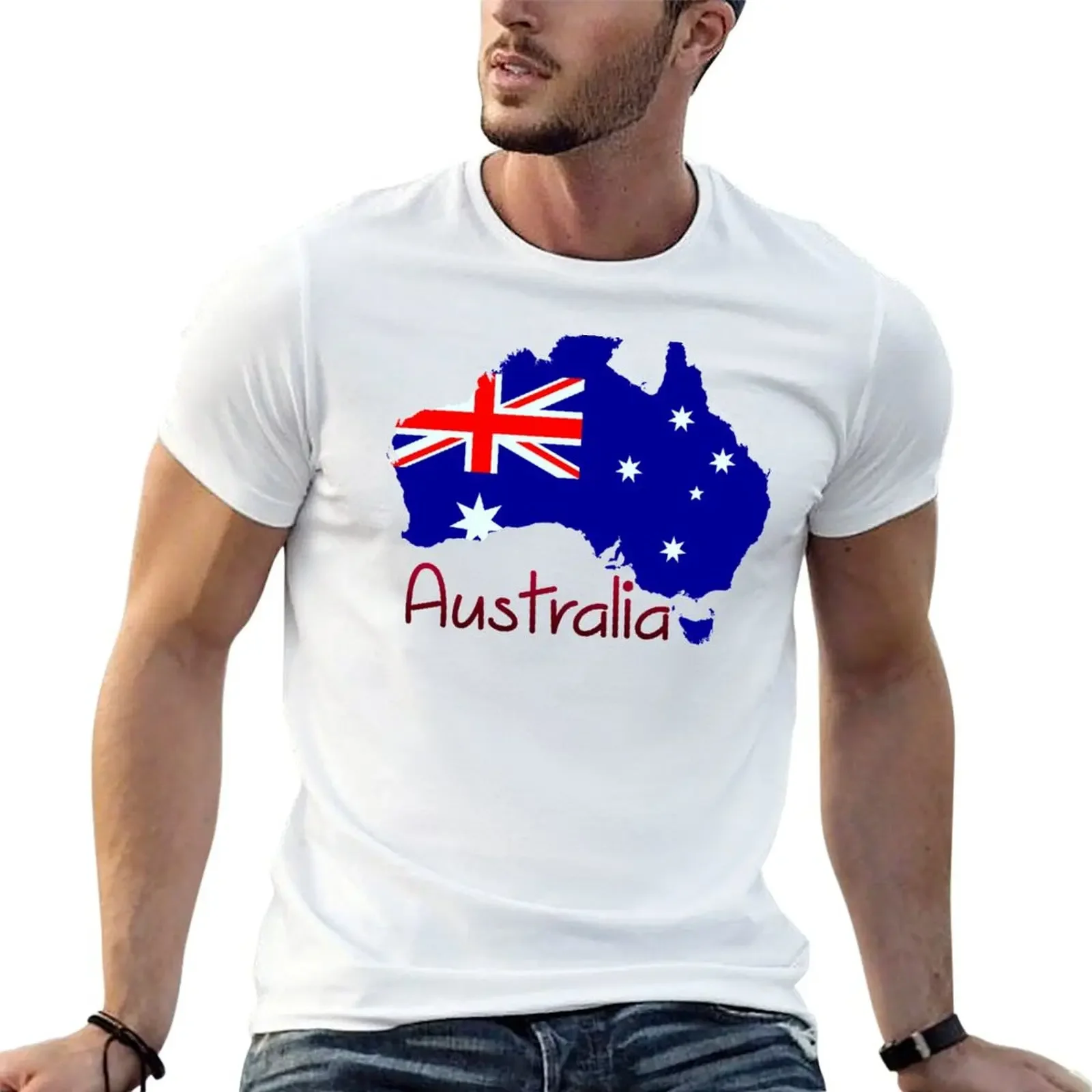 Australia Australian Flag Australian Roots Australian Pride T-Shirt anime tshirt animal prinfor boys oversized t shirt men