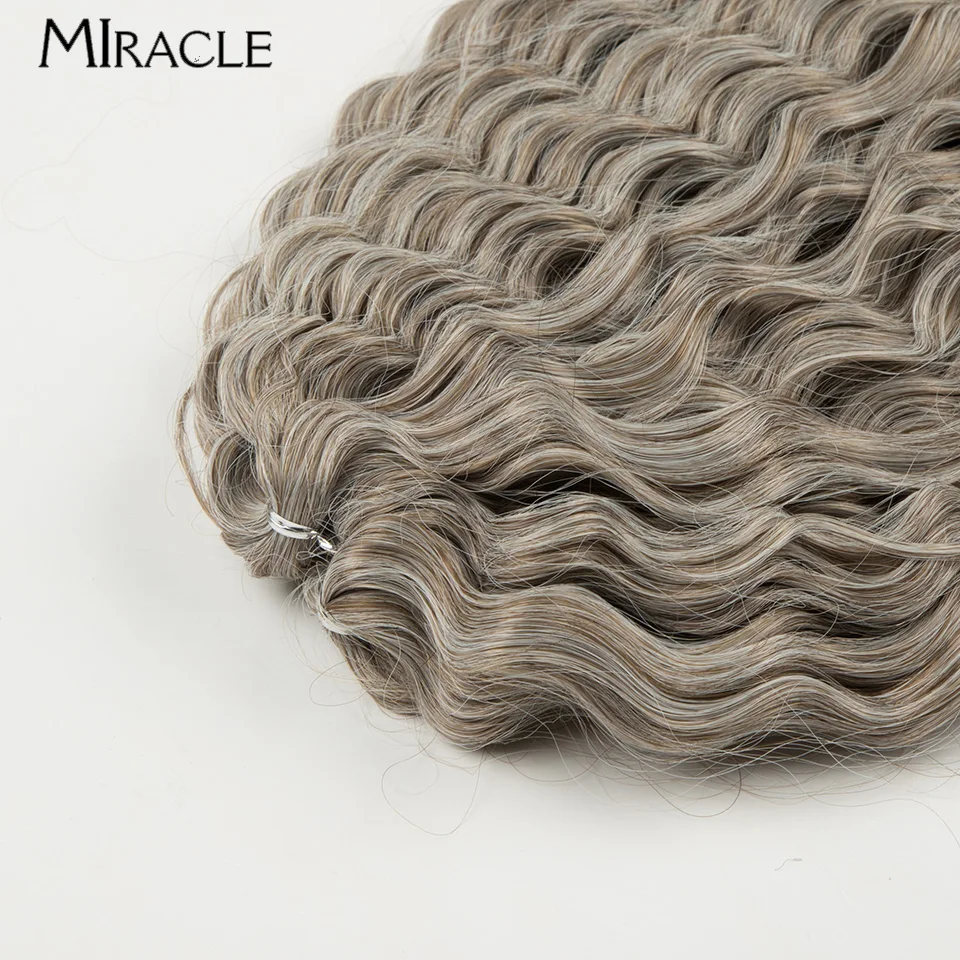 MIRACLE-Faux Cheveux Synthétiques Bouclés en Fibre pour Femme, Crochet, Cosplay, Doux, Degré de Chaleur, Coloré, Blond, Rose, 22 ", 300g