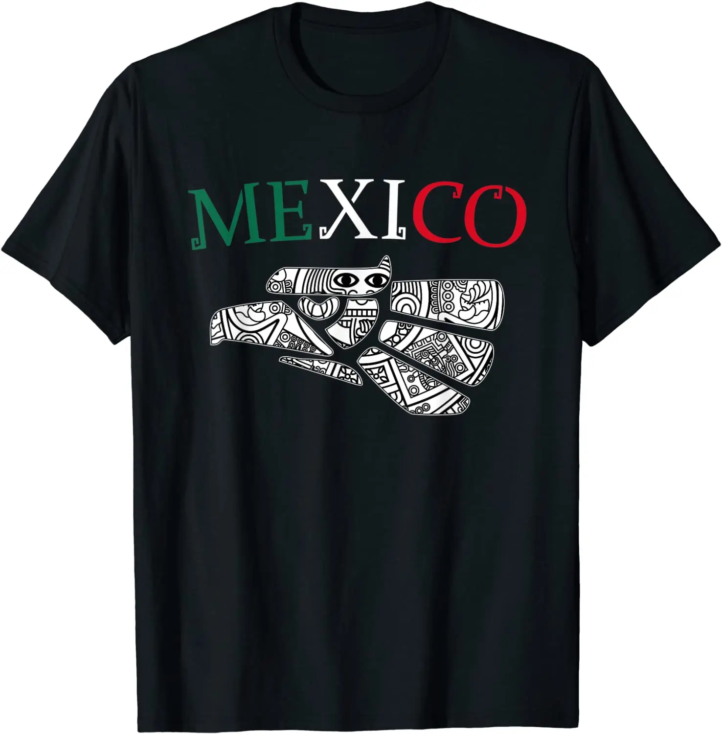 Mayan Eagle & Aztec Calendar, Mexican Gift T Shirt. Short Sleeve 100% Cotton Casual T-shirts Loose Top Size S-3XL