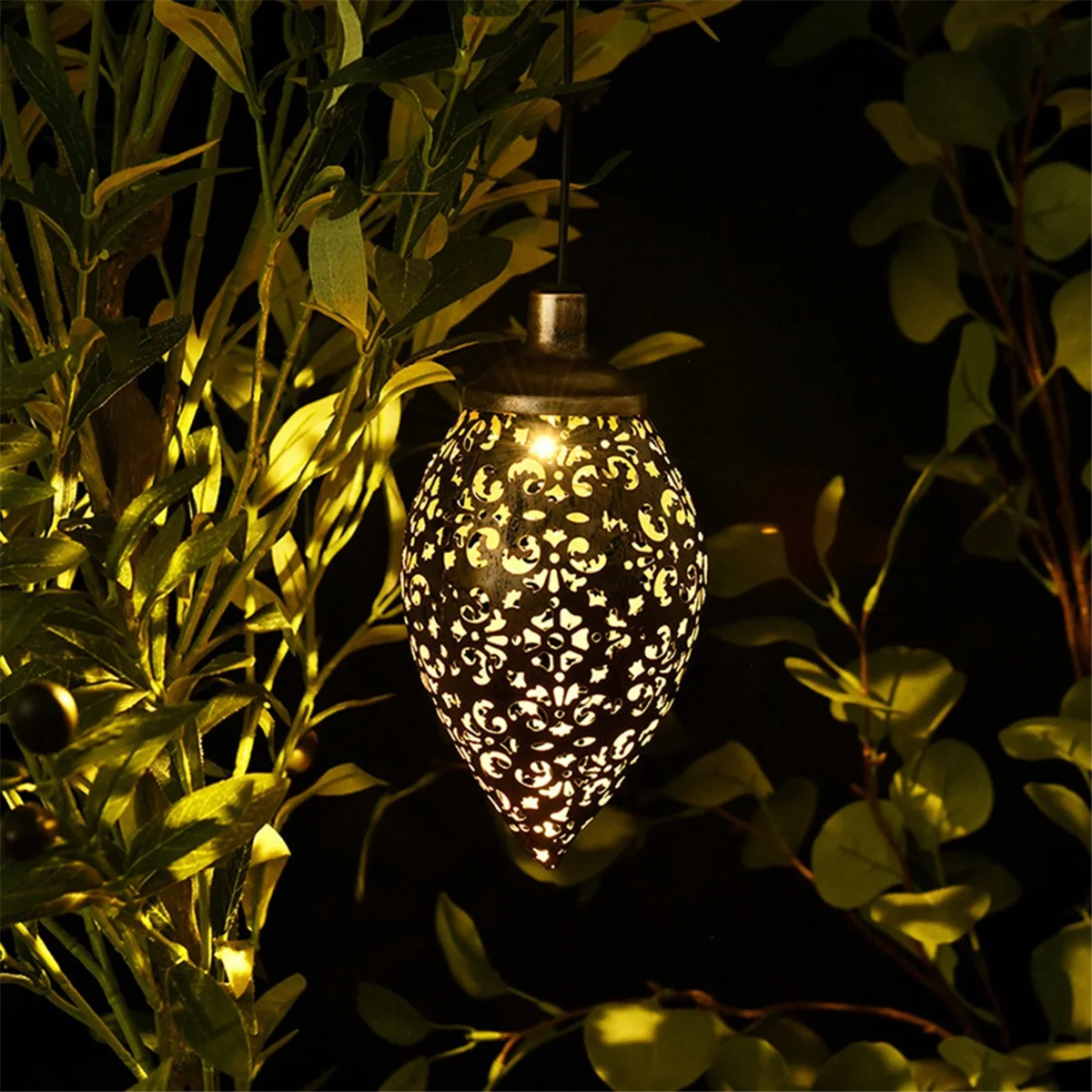 ABMO linterna Solar para exteriores, linternas solares colgantes, luces huecas para exteriores, linternas impermeables, decoración de jardín y Patio