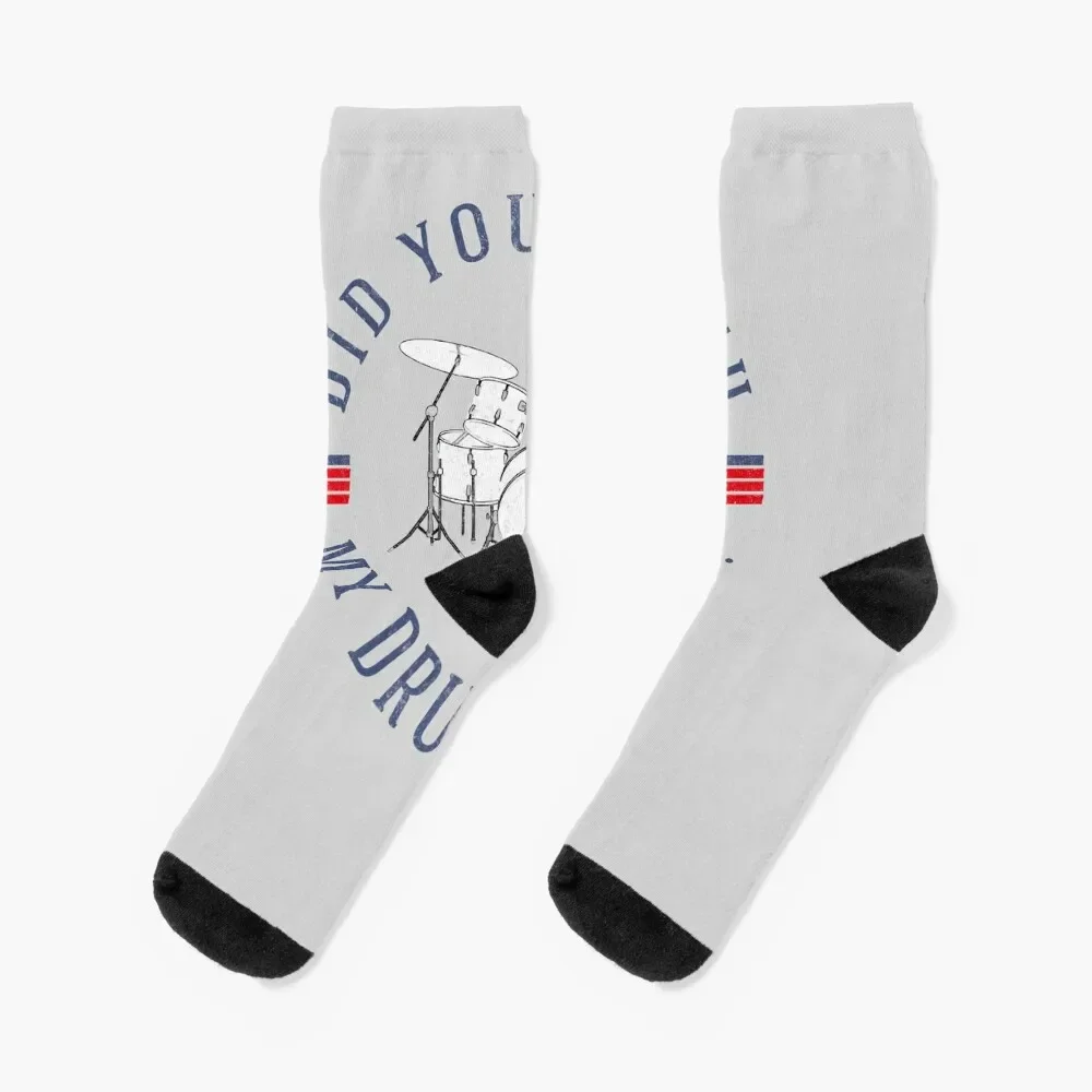 

Did you touch my drumset Socks professional running hiphop man Mens Socks Women's