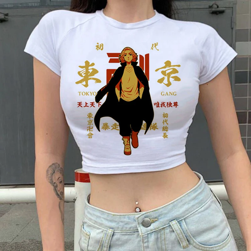 Camiseta corta de Anime japonés Tokyo Revengers para mujercamisetas Graficas de Manga Harajuku، camisetas de Anime