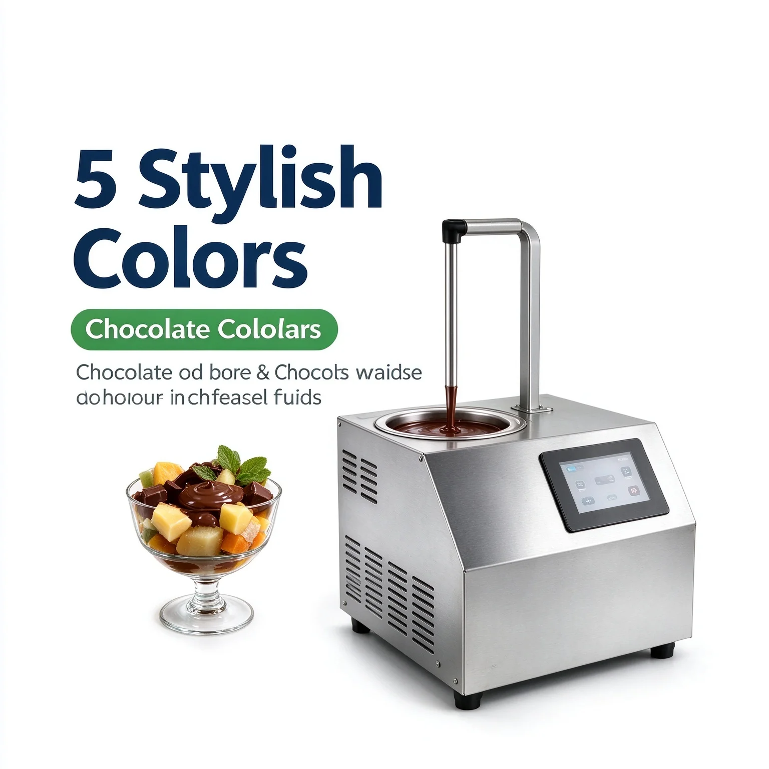 Chocolate Tempering Machine Stainless Steel 18kg Digital Temp Readout For Real Time Chocolate Status Check