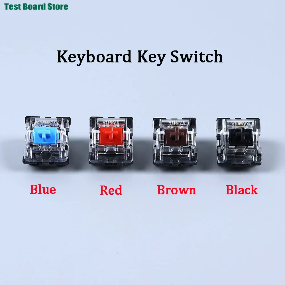 2Pin Clicky Linear Tactile Silent Keyboard Keys Switches for Backlit Mechanical Keyboard - Black, Blue, Brown, Red, Purple