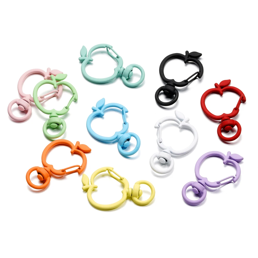 

5pcs Candy Color Snap Hook Trigger Clips Buckles For Keychain Lobster Clasp Hooks Key Ring Clasp DIY Jewelry Making Supplies