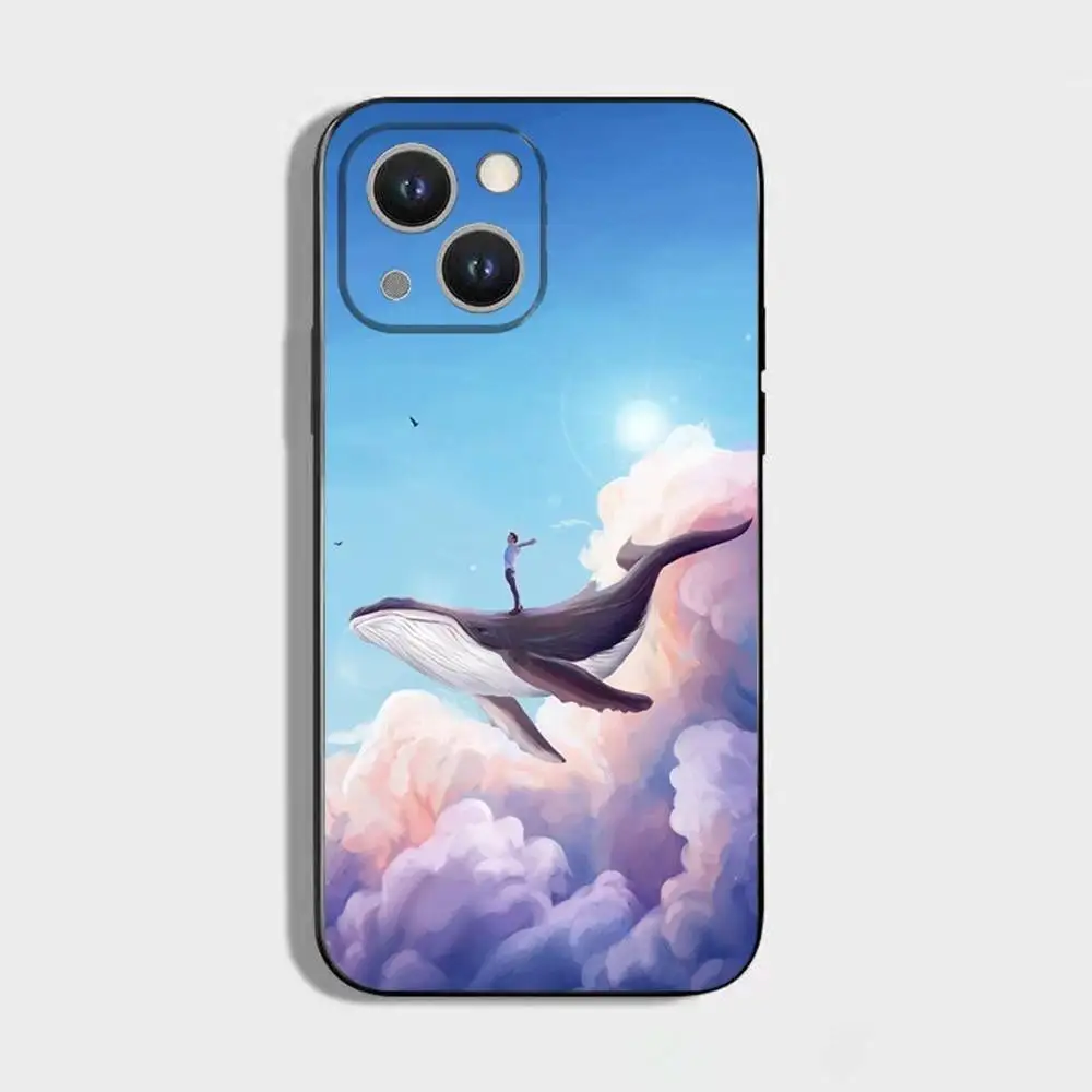 Einfache Walliebhaber-Paar-Handyhülle für iPhone 16,15,14,13,12,11 Plus, Pro Max, XS, X, XR, SE, Mini, 8,7, weiche Silikonhülle in Schwarz