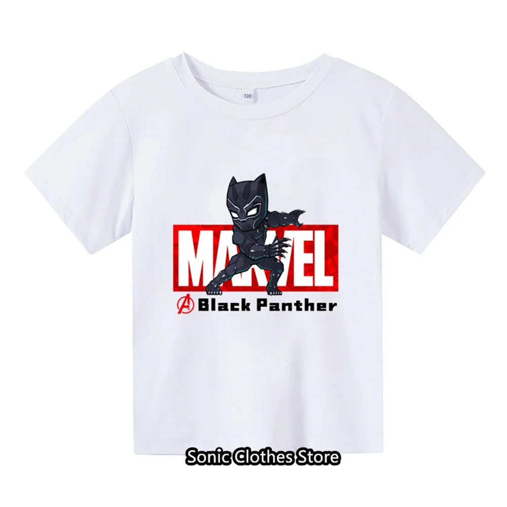 

2024 New Summer Panther Children Tshirt Fashion Boys Casual T-shirt Girls Tops Tees Cartoon Kids Clothes Y2k Men Women Clothing