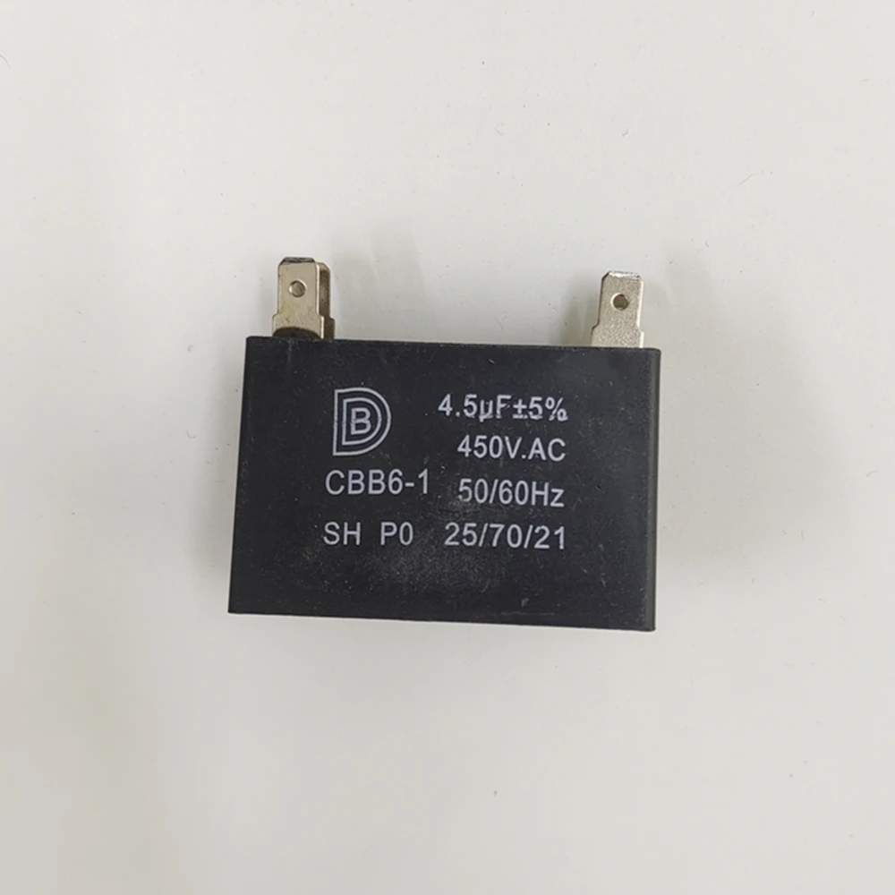 에어컨 부품 팬 모터 시동 커패시터, 직사각형 커패시터, 1uF 1.2uF 1.5uF 2uF 2.5uF 3uF 3.5uF 4.5uF 5uF, 450V
