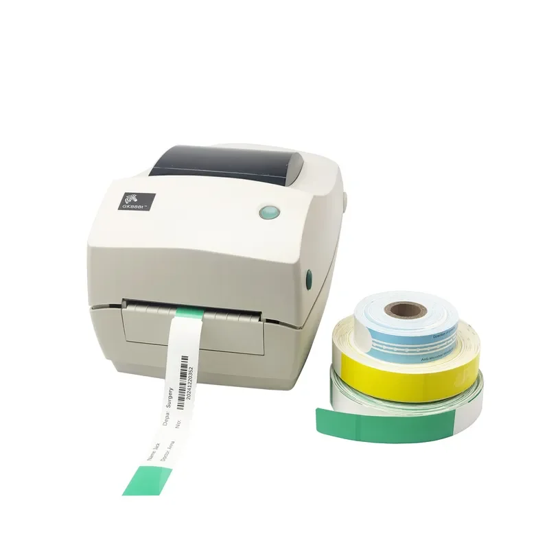 Desktop Direct Thermal Wristband Printer for GK888T Transfer Barcode Label Printers