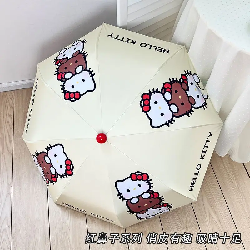 Miniso Hello kitty Umbrella Automatic open sun umbrella Cute umbrella gift New Sanrio household items