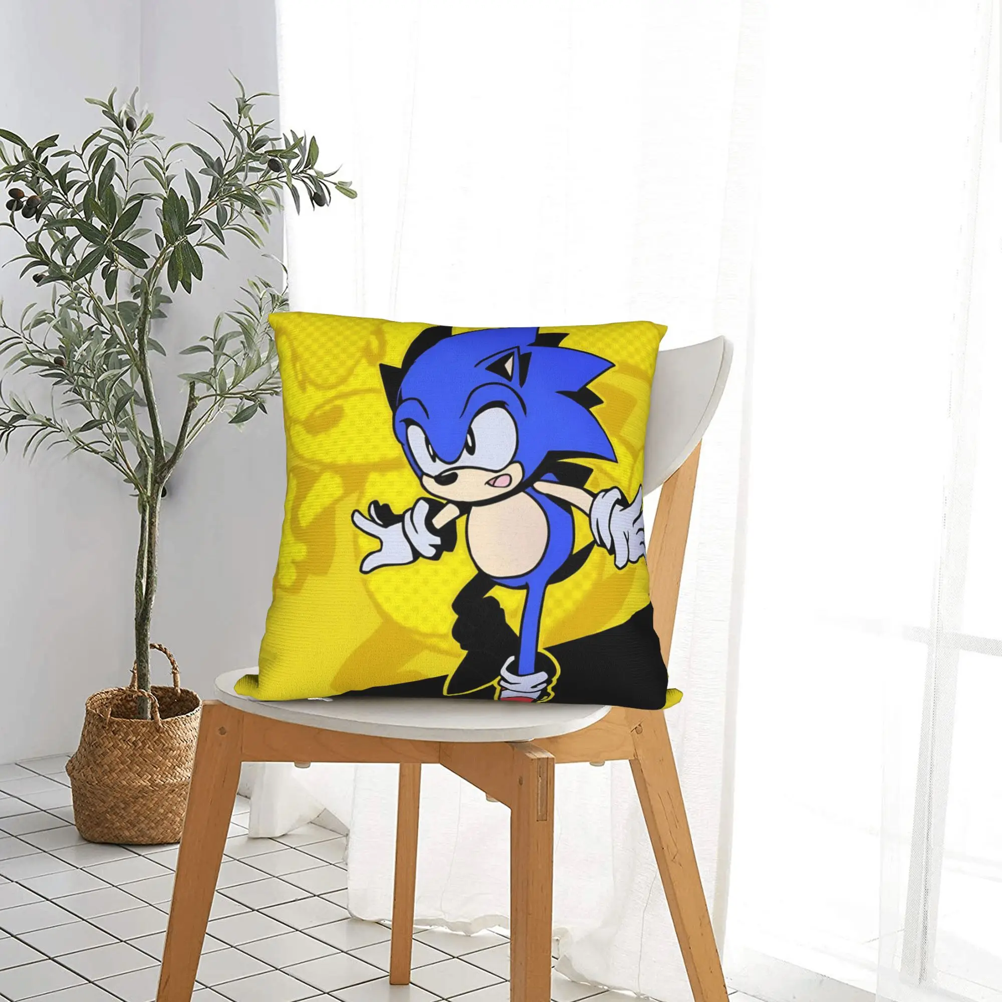 Soniced Cartoon Games Square Pillow Case Polyester Throw Pillow  45*45cm Pillowcover Home Decor - view 2