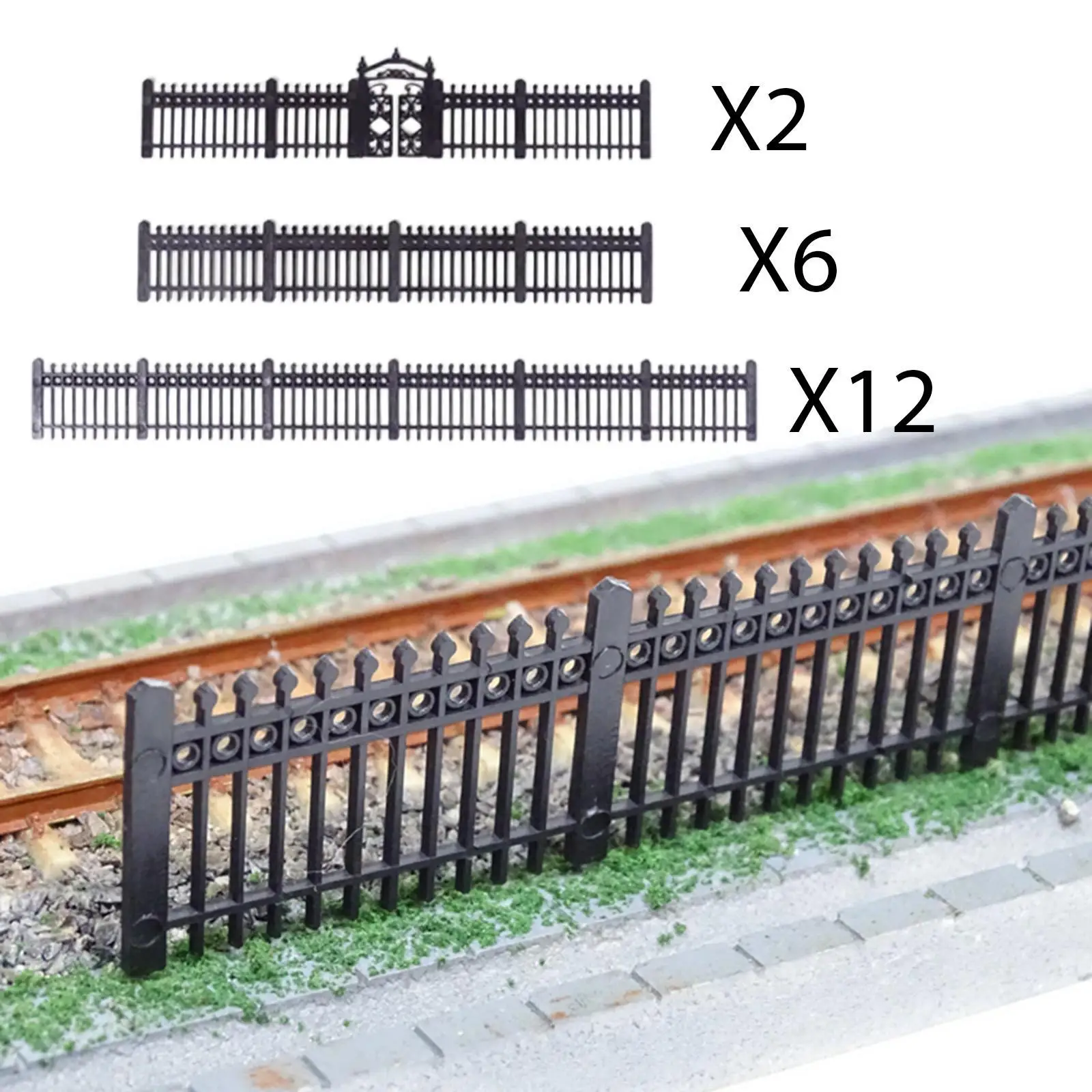 ชุดรั้วประตู HO Scale 1:87 สำหรับประกอบเอง รั้วบ้านพักตากอากาศ ชุด 20 ชิ้น ของตกแต่งฉากจำลองขนาดเล็กสำหรับโต๊ะทราย ไดโอรามา DIY