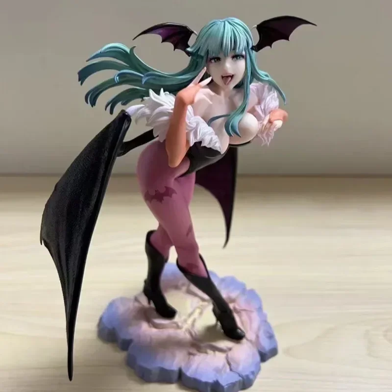 Darkstalkers Morrigan Lilith Felicia Anime Figure 1/7 Vampire Statue Model Toy Collectible Desktop Pc Case Ornaments Adult Gift - view 2