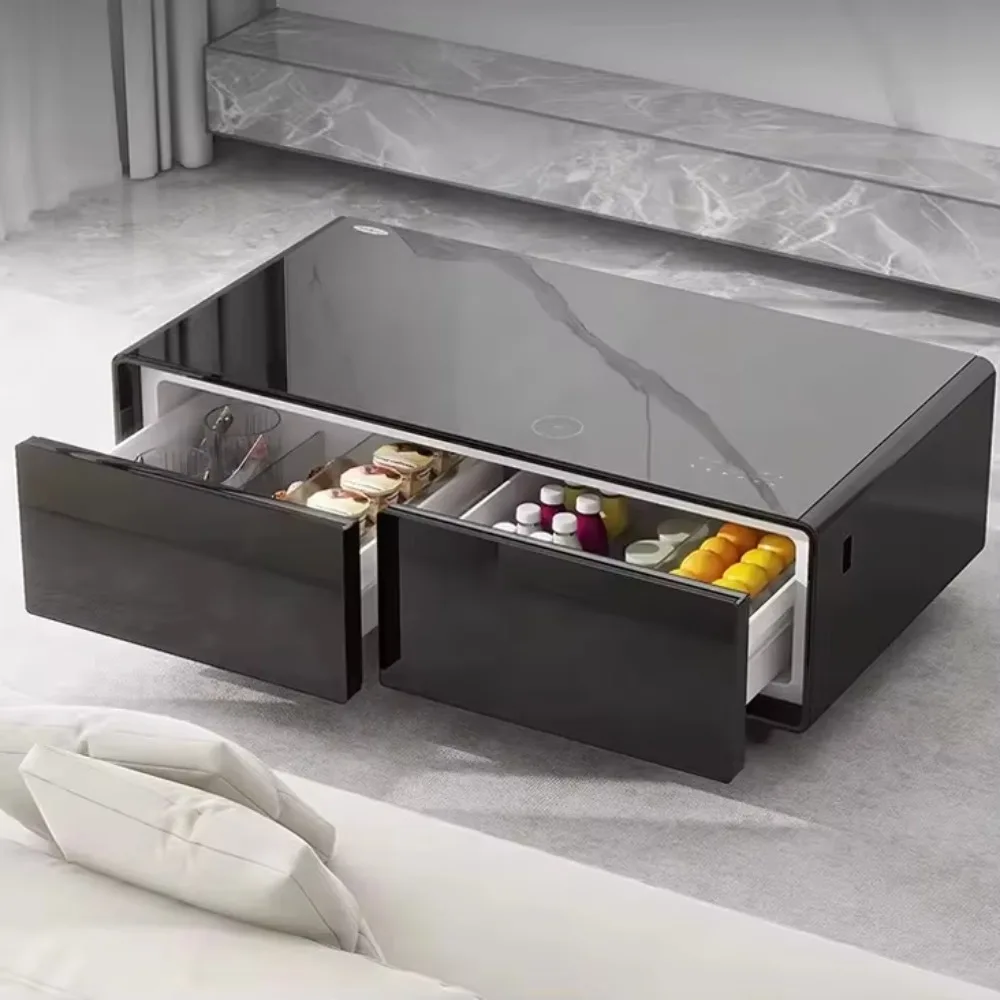 

GEDO 2in1 Touchscreen 90/135L LED Light Smart Coffee Table With Built-in Refrigerator Wireless Charging Bluetooth Speaker