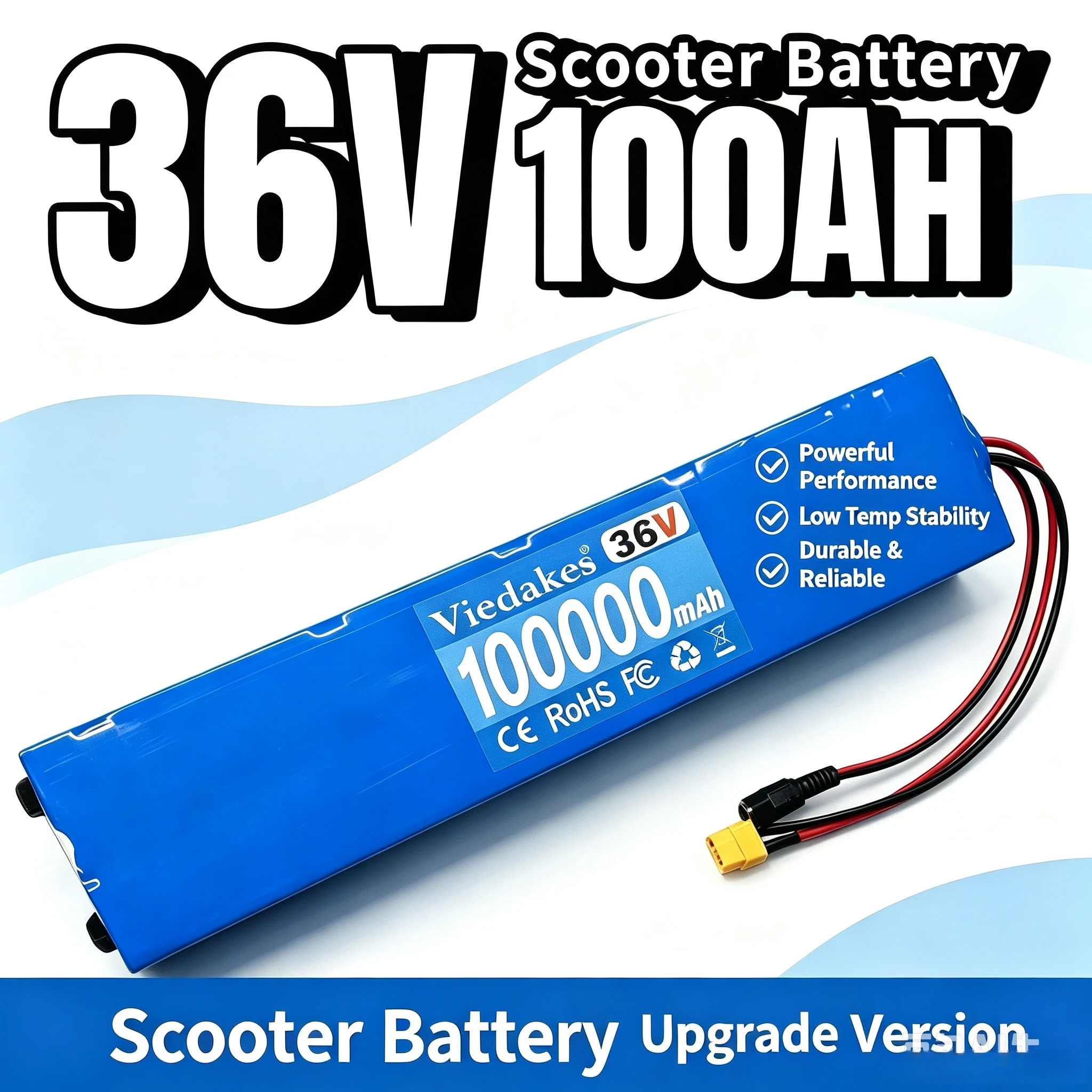 36V Scooter Battery 100Ah 10S3P 18650 Li-ion Rechargeable Battery Over Discharge Protection Original Replacement for Xiaomi M365