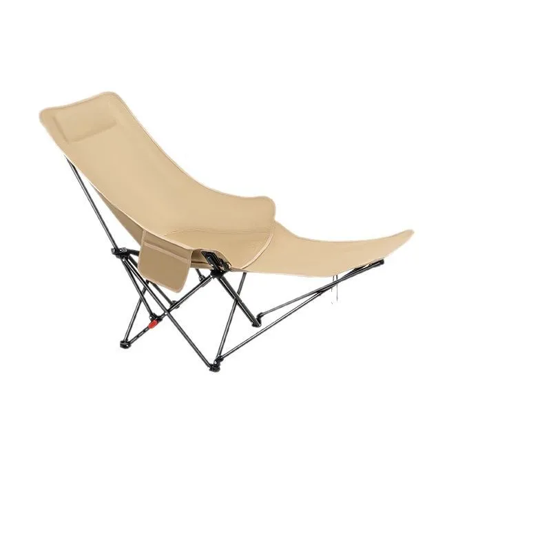 Folding Chair Portable Four-gear Chair Legs Camping Chaise Lounge Lunch Chaise Lounge