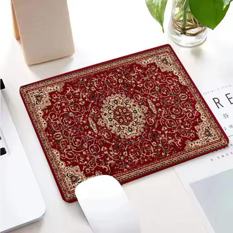 Persian carpet Mouse Pad PC Small Keyboard Table Mats Locking Edge Computer Keyboard Mat Square Gaming Accessories Rug Mousepad