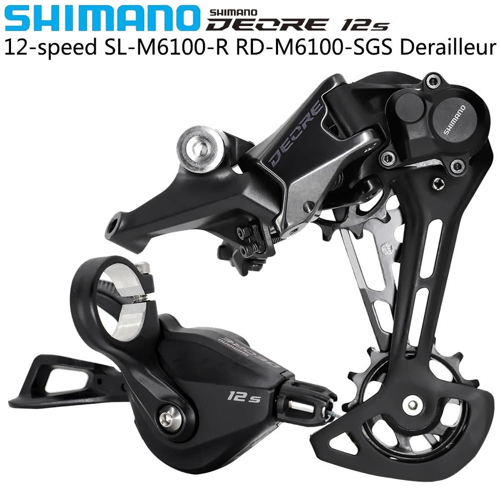 SHIMANO DEORE M6100 12 Speed Derailleur for MTB Bike SL-M6100-R RD-M6100-SGS Right Shift Lever Rear Derailleur Bicycle Parts