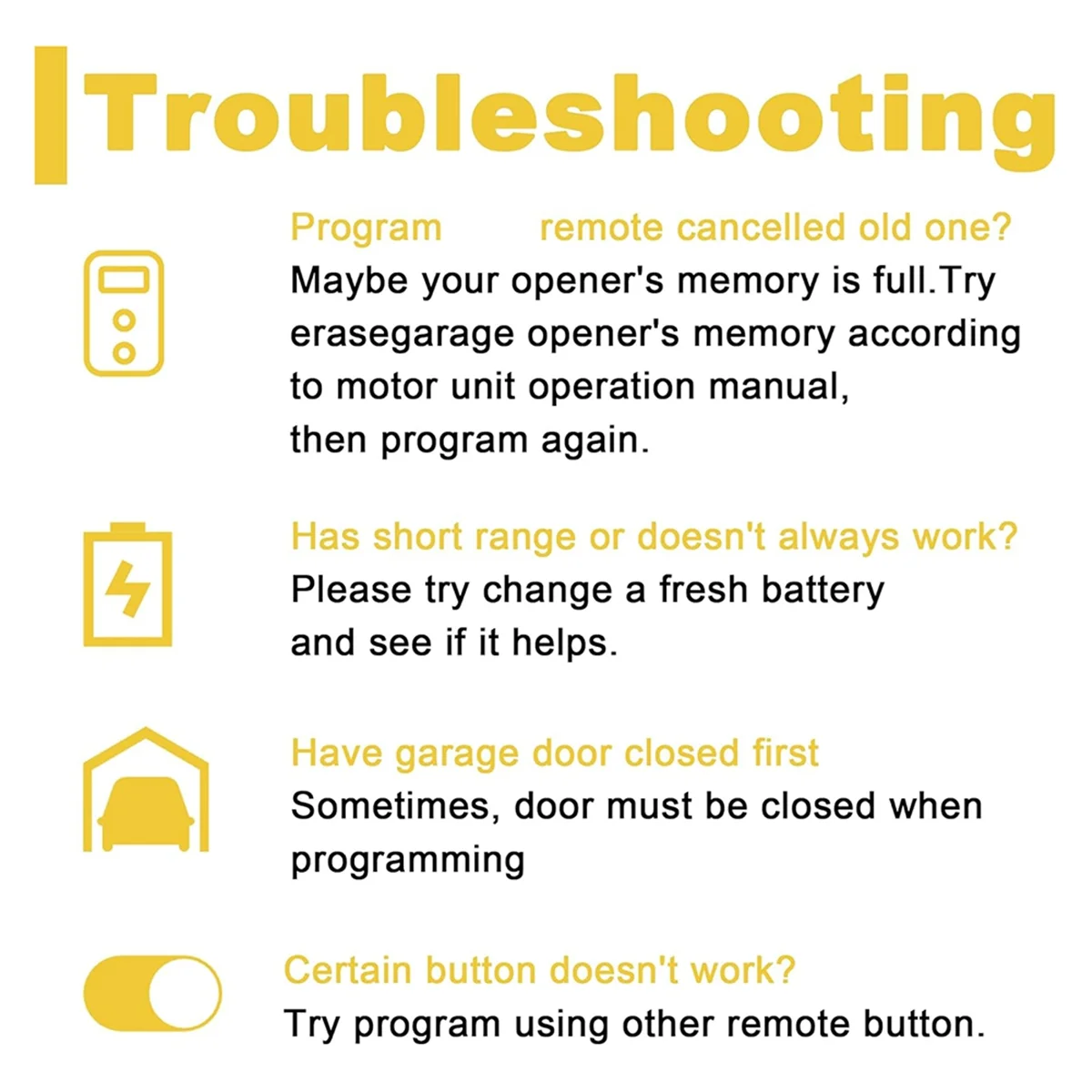 

Y31A 2 пульта дистанционного управления для открывания гаражных ворот 891LM 893LM 950ESTD Желтая кнопка обучения безопасности + пульты дистанционного управления для открывания гаражных ворот 2,0