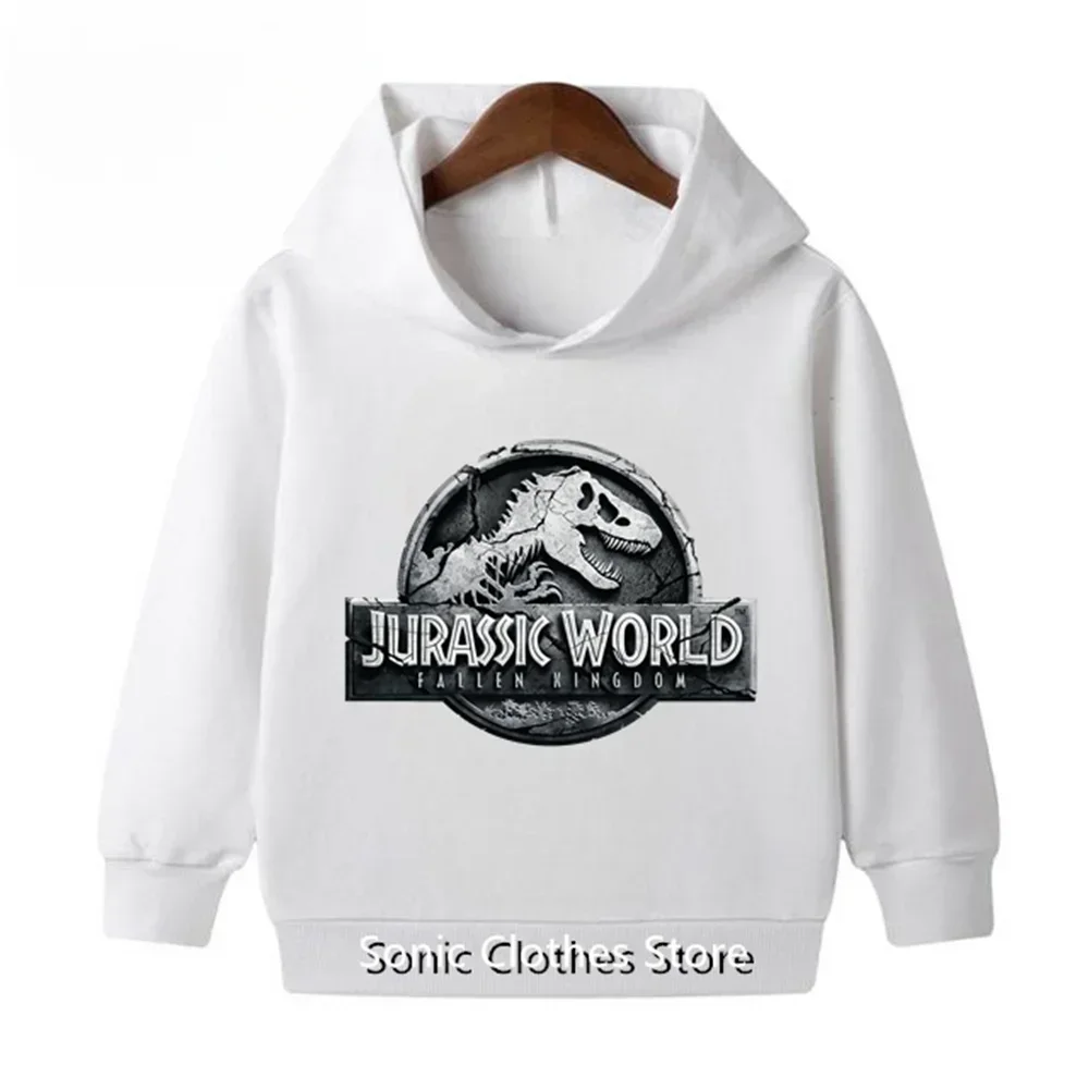 Jurassic World Hoodie Dinosaur Print Jurassic Park Hoodie Clothes Boys Kids Tops Girls Sweater Kids 3-14 Years Tops