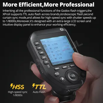 Godox Xpro II TTL Wireless Flash Trigger 1/8000s HSS TTL-Convert-Funzione Manuale Schermo Grande per Canon Nikon Sony Olympus Penta 10 best sales Godox Pro - №10