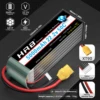 クワッドコプター用hrb-lipoバッテリー,rcドローン,飛行機,車,モンスター,50c,xt90コネクター,22.2v,5000mah,1個,2個 2