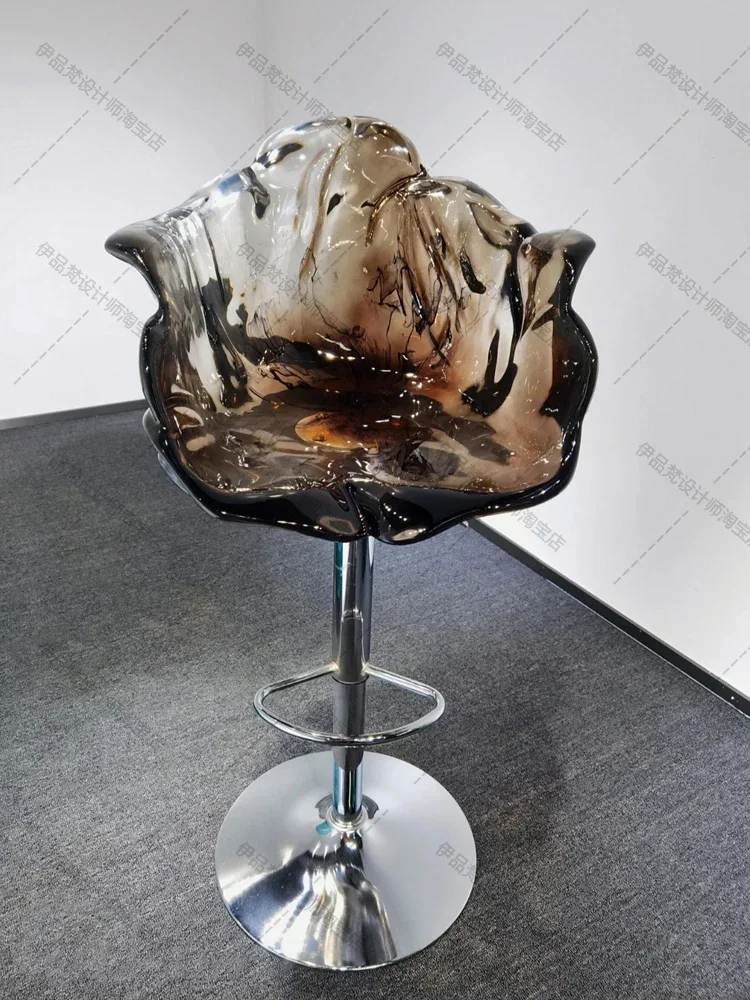 Petal Chair Transparent Flower Chair Light Luxury High-End Design Sense Cosmetic Chair