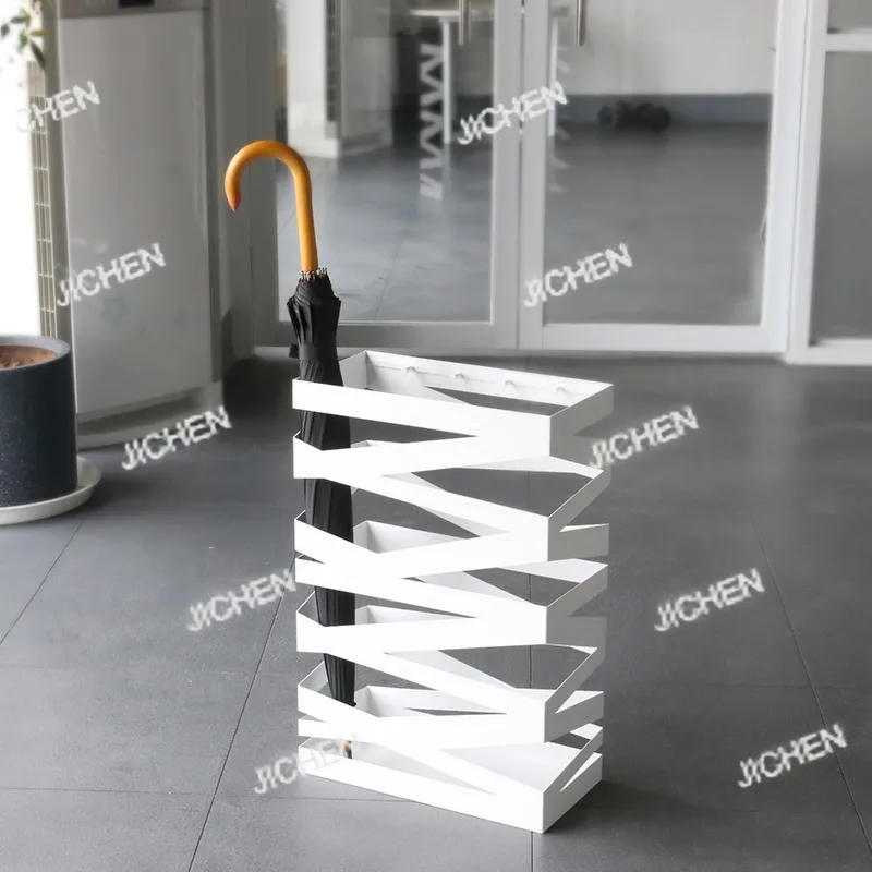 

Nordic Umbrella Rack Iron Hotel Lobby Office Umbrella Stand Modern Simple Stable Bearing Cane Holder for Minimalist Decoration
