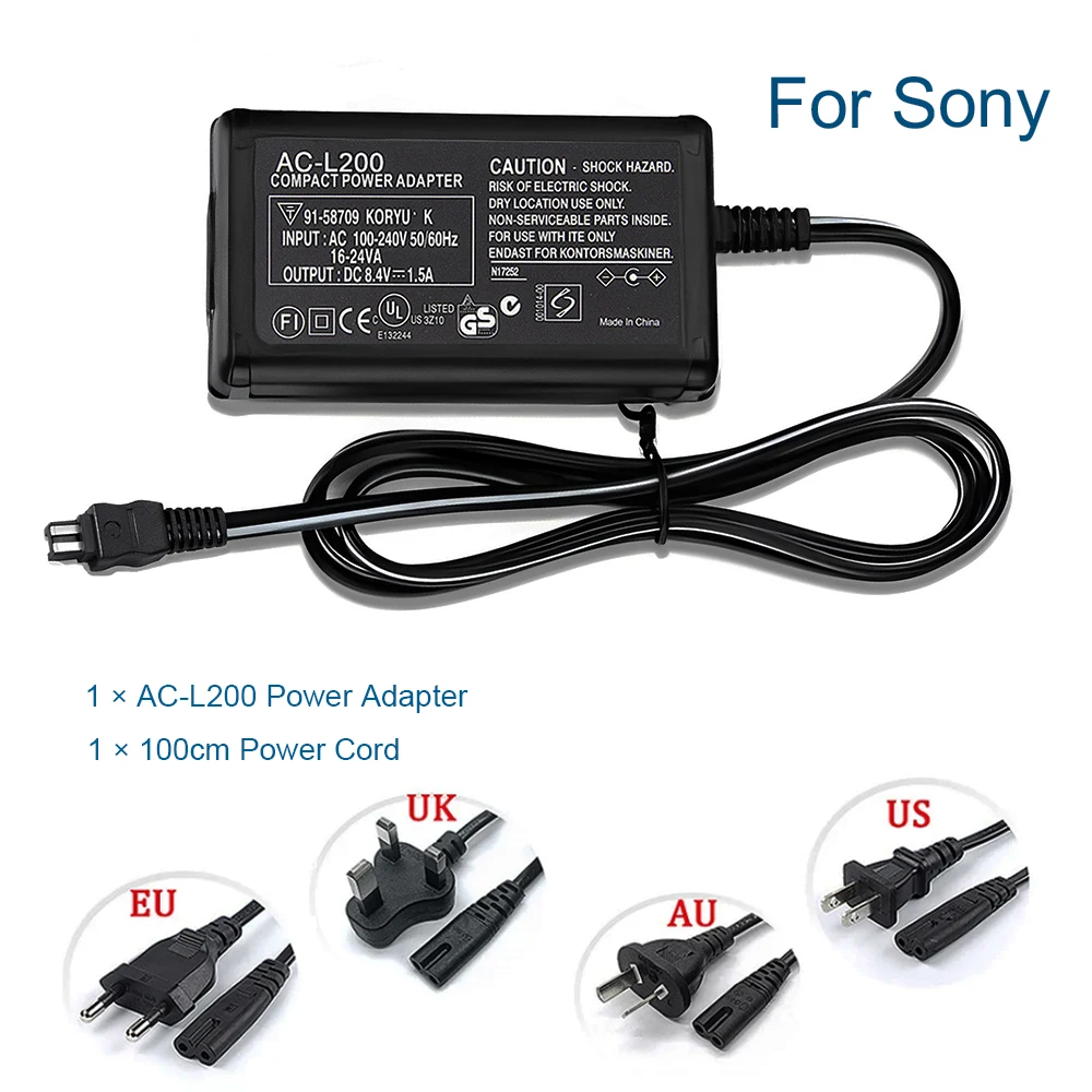 AC-L200 8.4V 1.5A Sony Handycam Şarj Cihazı