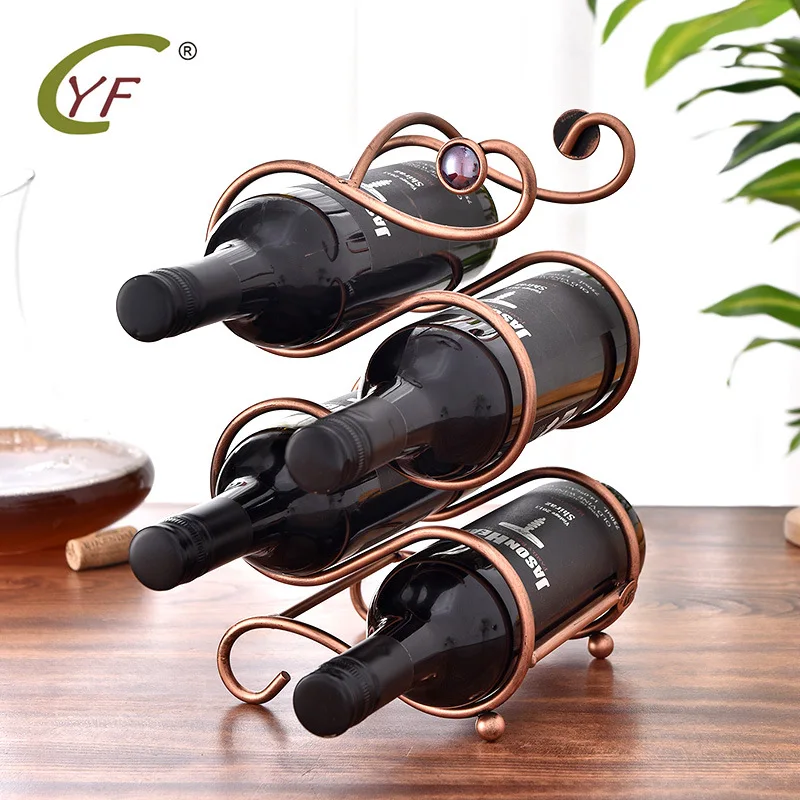 

Creative Red Wine rack American metal multi-bottle Wine bottle Rack Light luxury Wine Rack Household gift