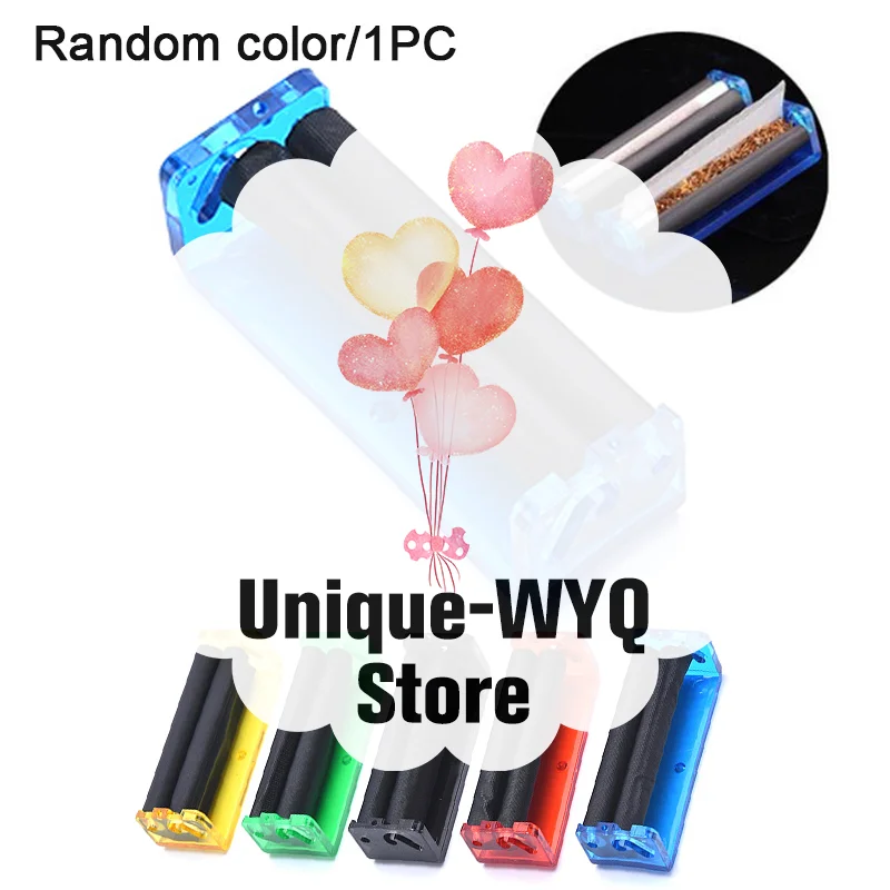 

1 шт. 70 мм Ручная машинка для скручивания сигарет/табака, прозрачная, цвет случайный