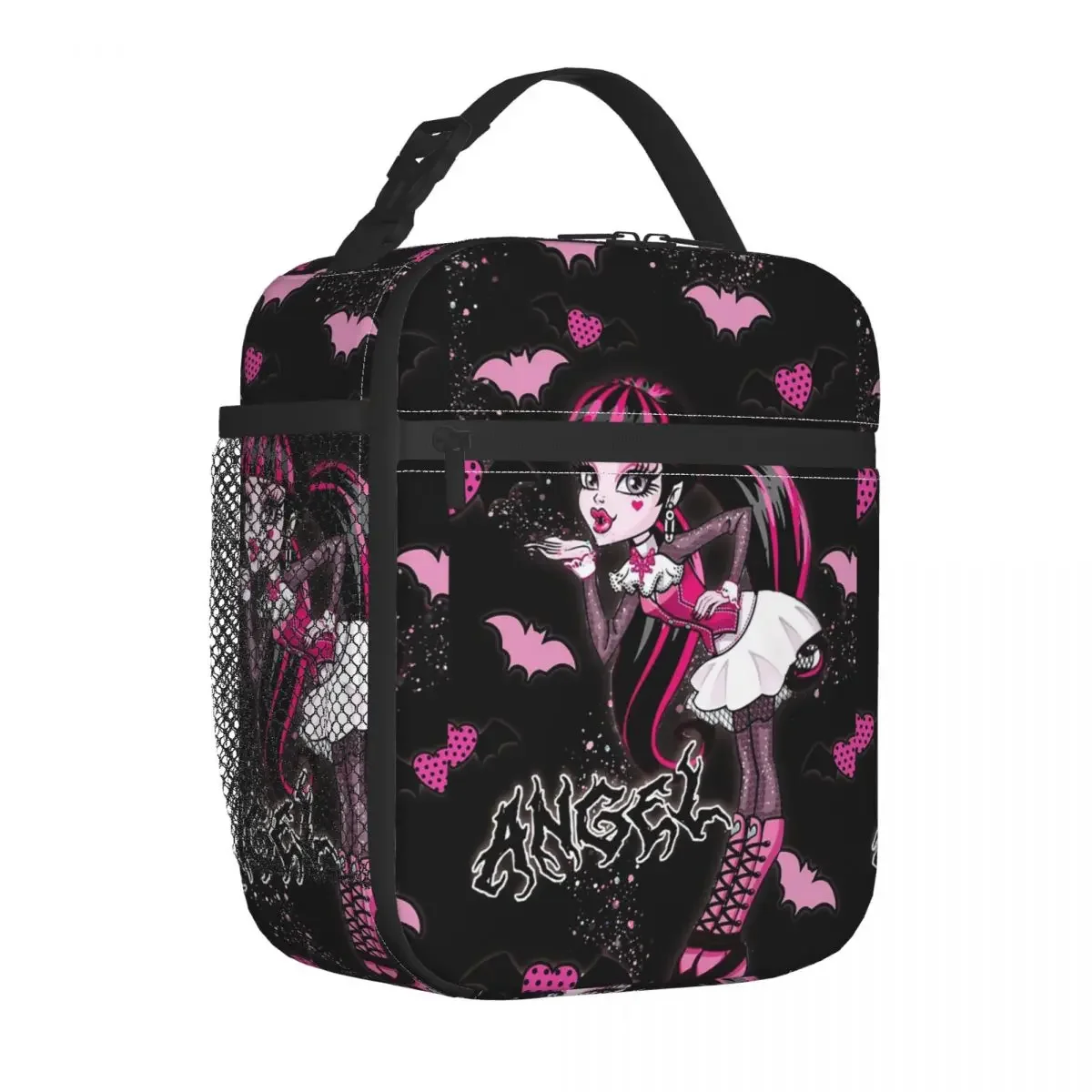 Draculaura Gothic Insulated Lunch Bags Thermal Bag Meal Container Monster High High Capacity Tote Lunch Box Girl Beach Travel