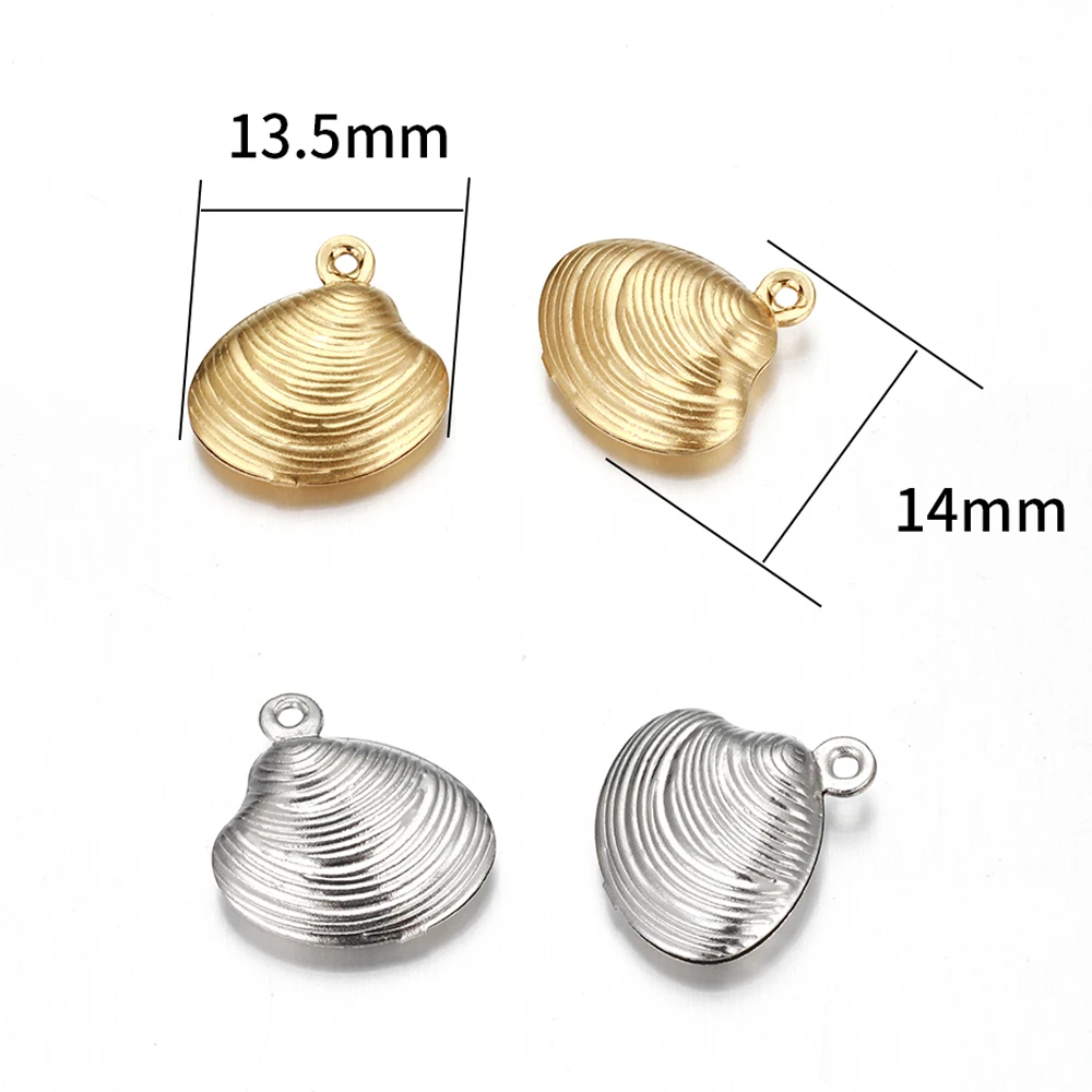 10Pcs Stainless Steel 3D Starfish Shell Pendant DIY Ocean Beach Vacation Necklace Bracelet Earring Jewelry Making Accessories image 6