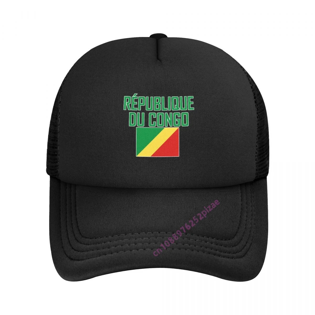 Republic Of Congo Flag Trucker Hat Men Cool Baseball Cap Summer Unisex Mesh Net Caps Adjustable Snapback For Sports