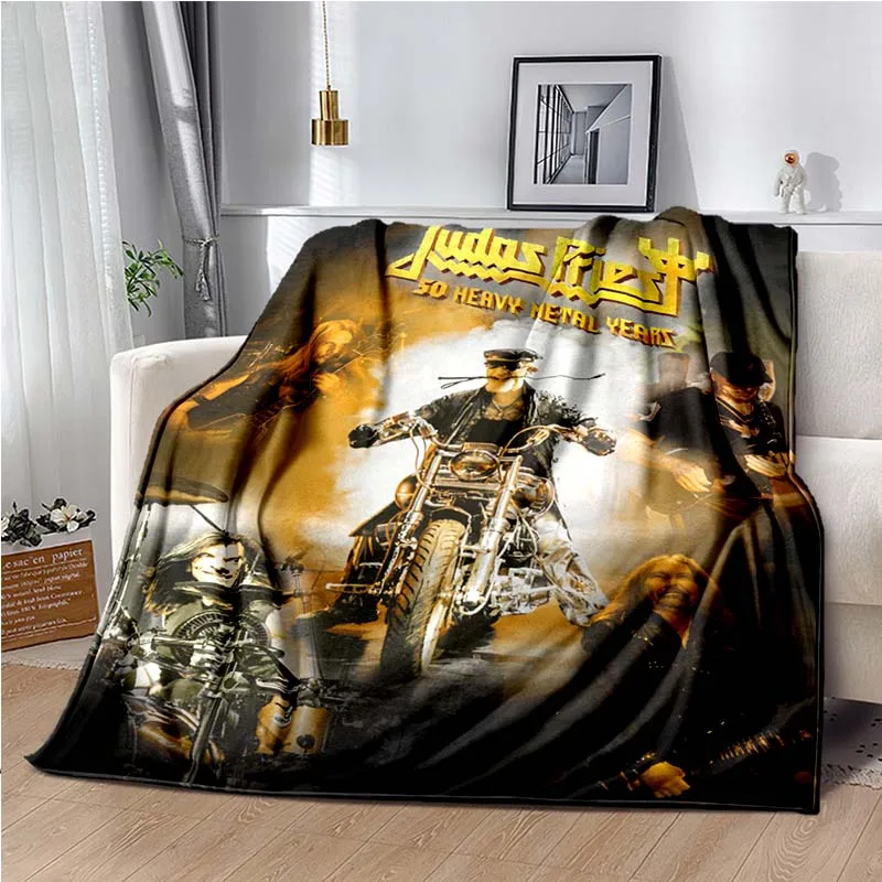 UK Judas Priest Band Blanket Decke,rock and Roll Fans,for Living Room and Bedroom Sofa Bde Car Soft and Cozy Blanket