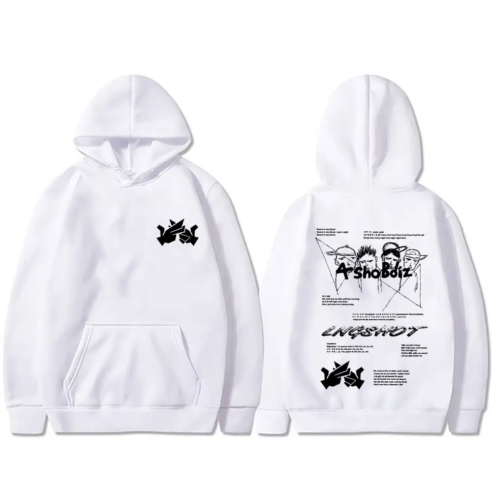 

Korean Fashion Kpop Lngshot Jay Park Graphic Hoodie Men Women Fleece Cotton Pullovers Hoodies Male Hip Hop Oversized Sweatshirt
