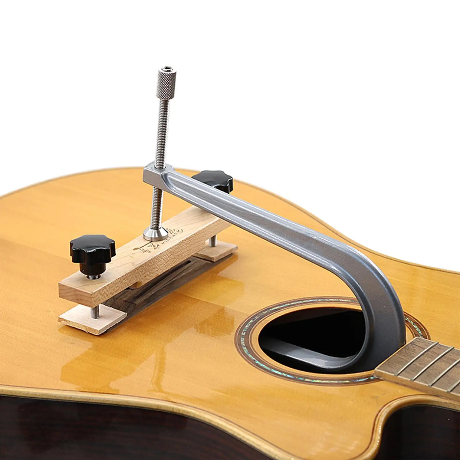 

Guitar Soundhole Clamp Guitar Bridge Tool for Ukuleles Acoustic Guitars