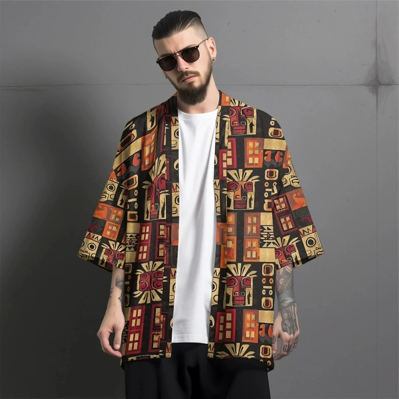 

Легкое кимоно с 3D принтом, открытый кардиган ort Sve, одежда с кондиционером, защита от солнца, оригинальный дизайн...