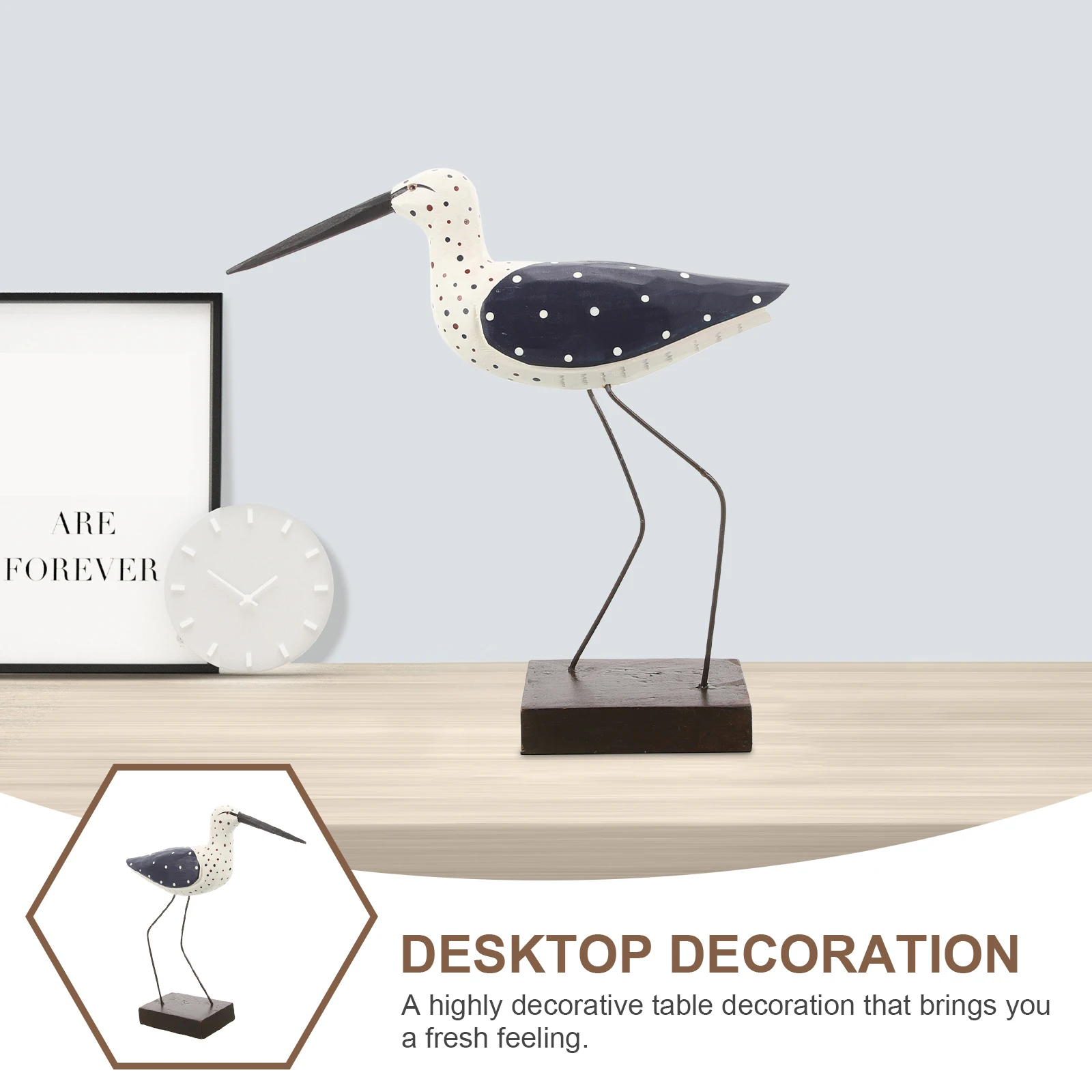 

Delicate Sea Bird Statue Wooden Seagull Figurine Coastal Tabletop Ornament Indoor Outdoor Office Decoration Gift for Birthday