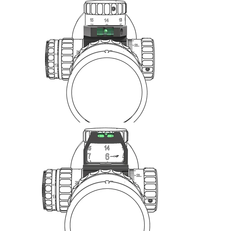 Vector Optics Quick-Flip Turret Mark Magnifier Mount Ring with Level Bubble for Scope